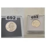 1986 S WASHINGTON QUARTER PROOF DCAM SLABBED