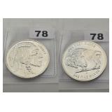 Buffalo Indian Head .999 Fine Silver Round
