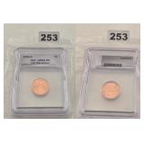 2025-D MS65 RD Copper Penny LYP ICG Graded