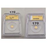 ICG MS70 Eagle Head Gold Round Slabbed Coin