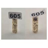 Small Vial Of Pure Gold Leaf Flakes In Glass