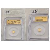 Eye of Ra 1/500th Oz Gold Round ICG MS70 Coin