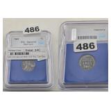 1943 ICG Genuine Steel Cent Blue Core Slab