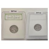 1947 JEFFERSON NICKEL UNCIRCULATED INB SLAB