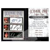 Iconic Ink Trout Pujols Ryan Fac Autos