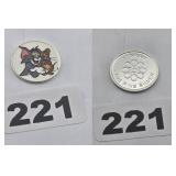 Tom and Jerry Colorized .999 Fine Silver Round