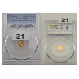 PCGS MS69 Egyptian Scarab 1/200 Gold Round