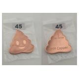 Poop Emoji 1 Troy Ounce .999 Copper Round