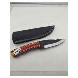 Custom Gut Hook Hunting Knife Leather Sheath