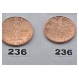 Second Amendment 2020 Copper Round Proof Finish