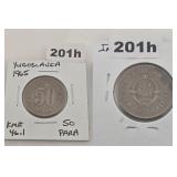 1965 Yugoslavia 50 Para Copper Nickel Coin Lot