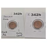2006 Ireland One Euro Cent Copper Plated Coin
