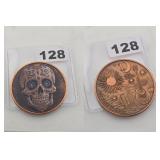 Day of the Dead Sugar Skull .999 Fine Copper