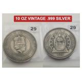 10 OZ ALDERNEY PLATINUM JUBILEE .999 SILVER