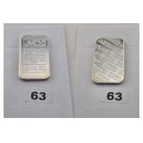 Johnson Matthey Fine Silver 999 Bullion Bar