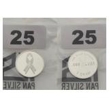 Pan Silver Company .999 Silver Ribbon Round