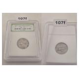 1939 JEFFERSON NICKEL EARLY SLABBED UNGRADED