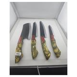 Custom Handmade 4pc Cleaver Knife Set 18e