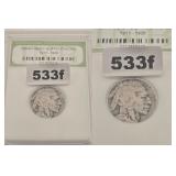 1934 Indian Head Buffalo Nickel INB Slabbed