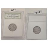 1950 Jefferson Nickel INB Graded Green Slab