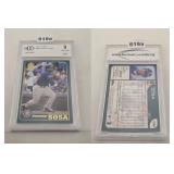 2001 TOPPS SAMMY SOSA #688 BCCG 9 GRADED CARD