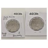 1975 Hong Kong Two Dollars Copper Nickel Coin
