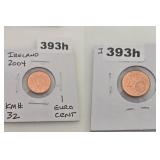 2004 Ireland 1 Euro Cent Copper Coin KM# 32