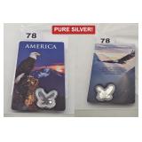 American Eagle Colorized .999 Fine Silver Card