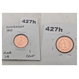 1997 Zimbabwe 1 Cent Copper Uncirculated Coin