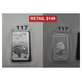 2022 Australia Dragon 1oz .9999 Silver Bar