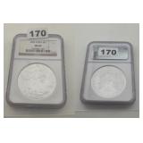 2002 AMERICAN SILVER EAGLE NGC MS69 SLABBED