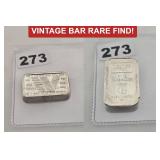 Vintage A-Mark USVI Ingot Co Silver Bars 1981