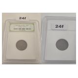 1951-S Copper Lincoln Wheat Cent INB Slabbed