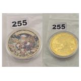 Merry Christmas Santa Claus Gold Color Coin