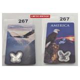 AMERICA EAGLE COLORIZED .999 SILVER CARD