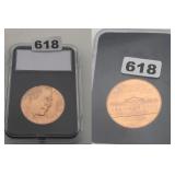 George W. Bush 2005 Inaugural Copper Medal Slab