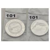 Florida Strong Hurricane Irma Relief Silver Round