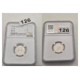 1935 Mo Mexico 20 Centavos Silver NGC MS 65