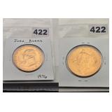 1976 JOHN ADAMS AMERICAN REVOLUTION COPPER MEDAL