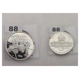1991 DESERT STORM HUTT RIVER .999 FINE SILVER