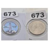 2000 P Massachusetts Colorized Quarter Coin