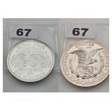 1974 World Trade Commerce .999 Pure Silver Round
