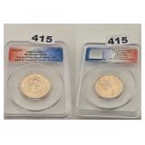 2010 James Buchanan 3-Coin Set ANACS PR69 DCAM