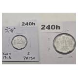 1975 India 2 Paise Scalloped Uncirculated Coin