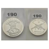 MOLON LABE COME AND TAKE IT 1 OZ .999 SILVER