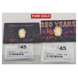 2026 USA 250th ANNIVERSARY .999 GOLD CARDED