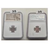 Roman House of Constantine AE4 Copper Coin NGC