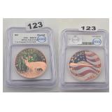 ND White-Tailed Deer Copper Round ICG MS70