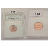 1961 LINCOLN MEMORIAL COPPER PENNY BU INB slab