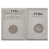 INB Graded Indian Head Buffalo Nickel Coin